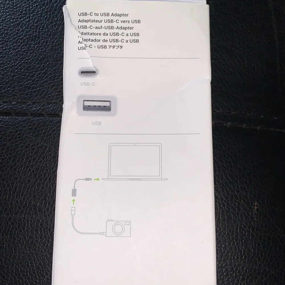 Original Apple USB-C to USB Adapter for MacBook/iPad MJ1M2AM/A A1632 Open Box